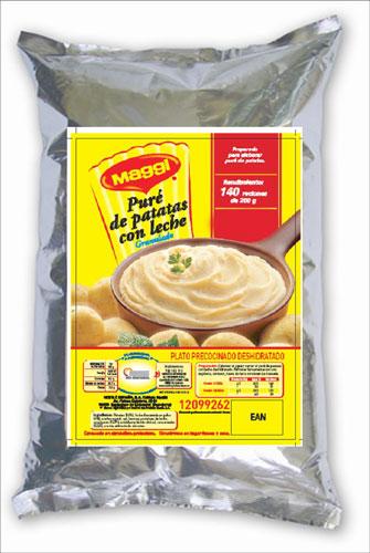 MAGGI Puré de Patatas Con Leche - Puré Instantáneo Sin Gluten - 8 raciones  (2 bolsas) - Total pack: 230g : : Alimentación y bebidas