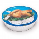 ENVASE ALUMINIO 1/2 POLLO C/T 125 UN