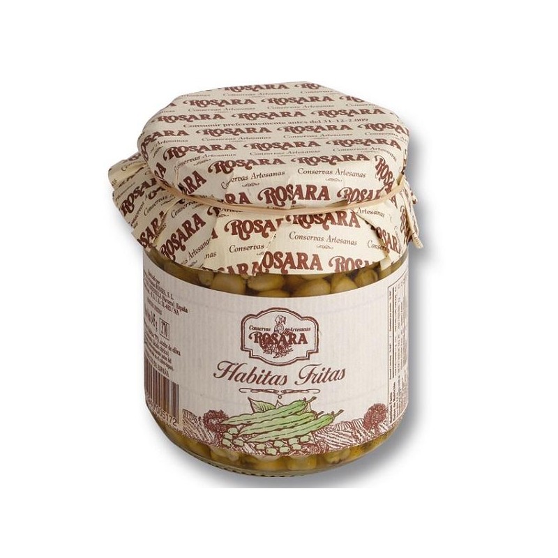 HABITAS FRITAS EN ACEITE DE OLIVA ROSARA BOTE 345 GR