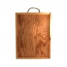 CAJA MADERA 3 BOT. VINO TAPA CORREDERA