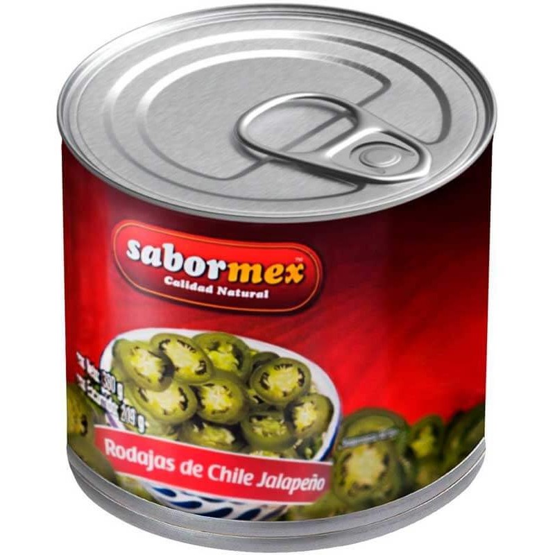 CHILE SABORMEX JALAPEÑO RODAJAS LT 215GR
