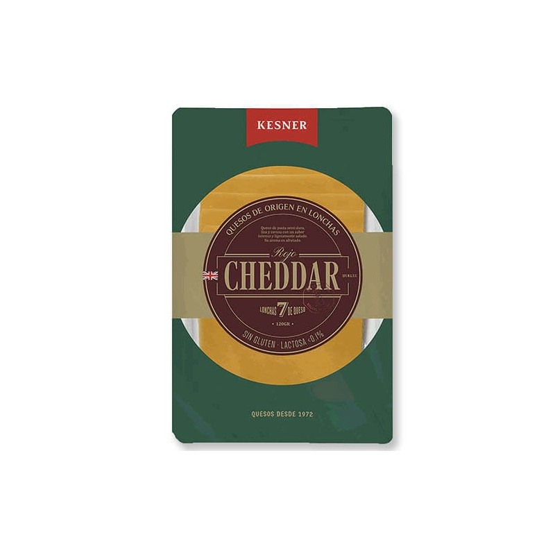 QUESO KESNER CHEDDAR ROJO LONCHAS 120 GR