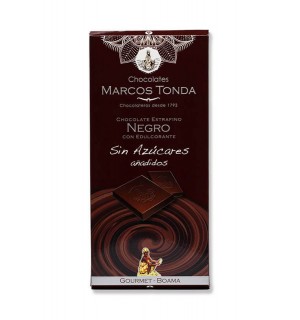 CHOCOLATE GOURMET MARCOS TONDA TABLETA NEGRO SIN AZUCAR 125GR