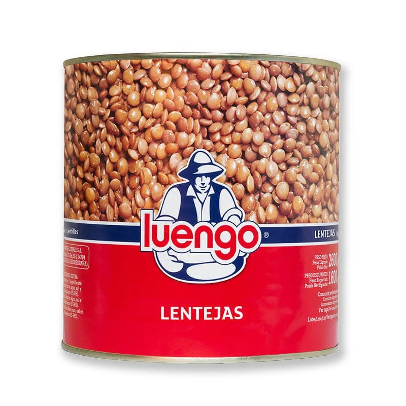 LENTEJA LUENGO COCIDA LATA 2600 GR