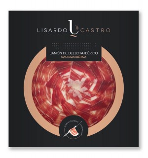 JAMON IBERICO BELLOTA 50% LONCHAS 100G LISARDO CASTRO