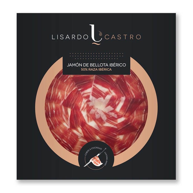 JAMON IBERICO BELLOTA 50% LONCHAS 100G LISARDO CASTRO