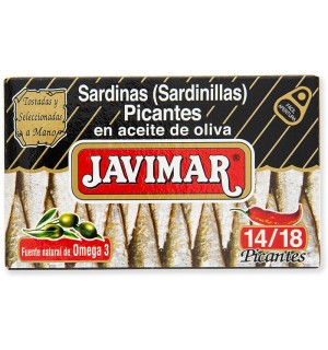 SARDINILLAS JAVIMAR PICANTES EN ACEITE DE OLIVA 115 GR