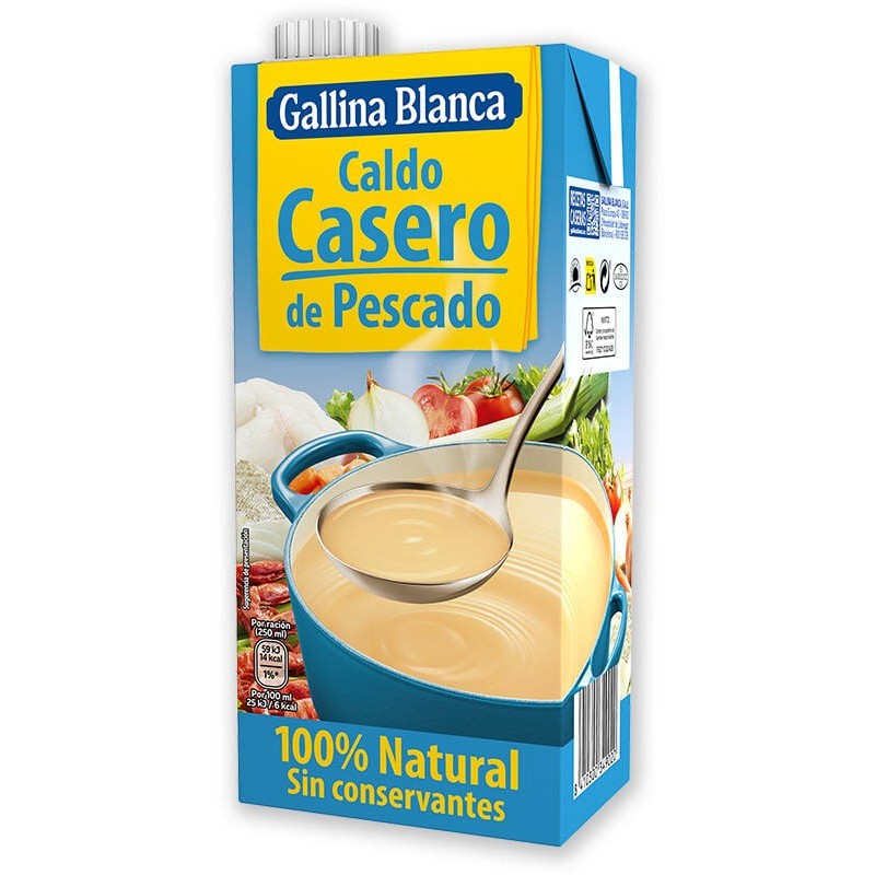 CALDO GALLINA BLANCA PESCADO CASERO LIQUIDO BRIK 1 L