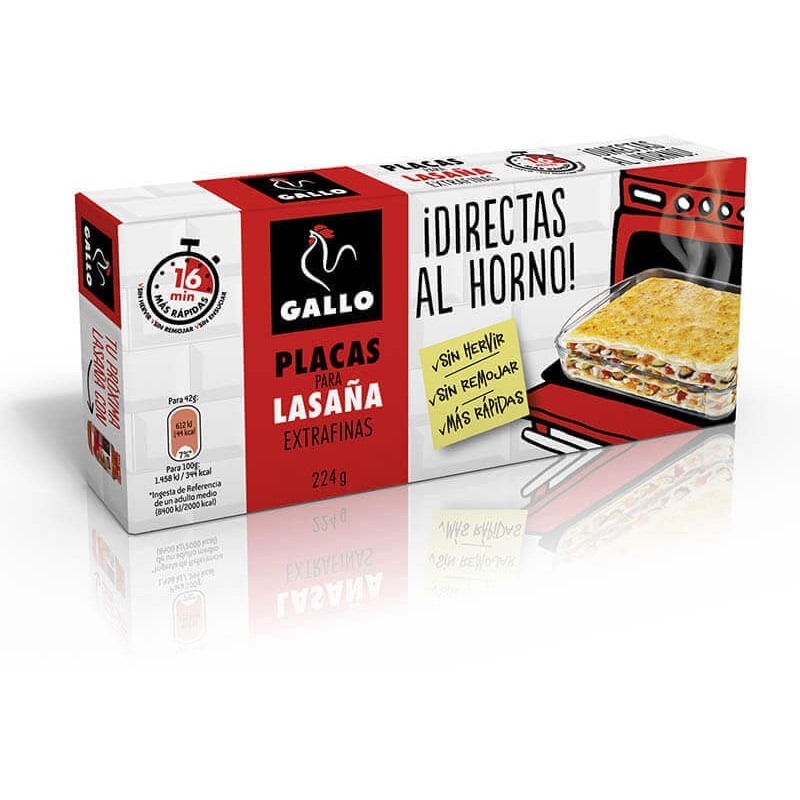 PLACAS PARA CANELONES GALLO 20 UNIDADES 160 GR