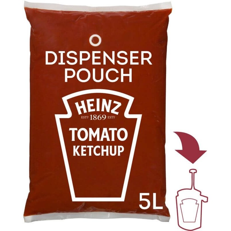 KETCHUP HEINZ 3 BOLSAS DE 5L RECAMBIO PARA DISPENSADOR