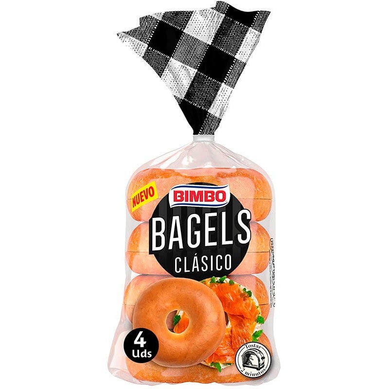 BAGELS BIMBO CLASICO 4 UNIDADES 300 GR