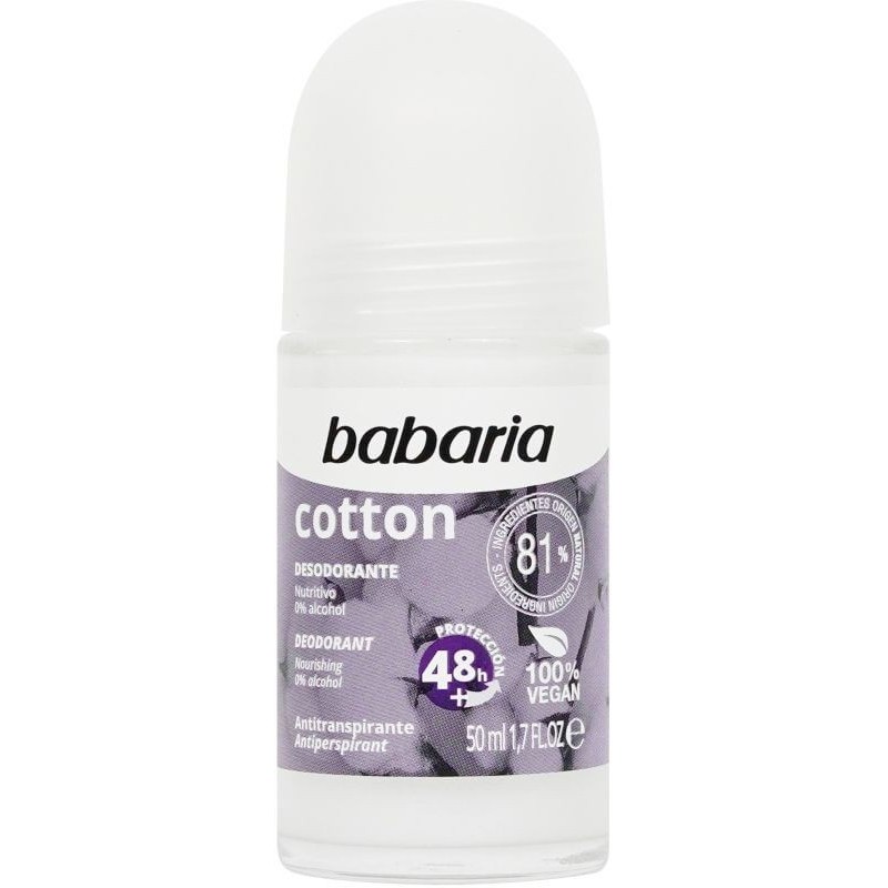 DESODORANTE BABARIA COTTON ROLLON 50 ML