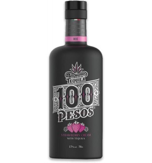 LICOR 100 PESOS CREMA DE FRESA CON TEQUILA 70 CL