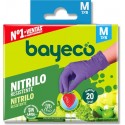 GUANTE BAYECO NITRILO MORADO TALLA M 20 UNIDADES
