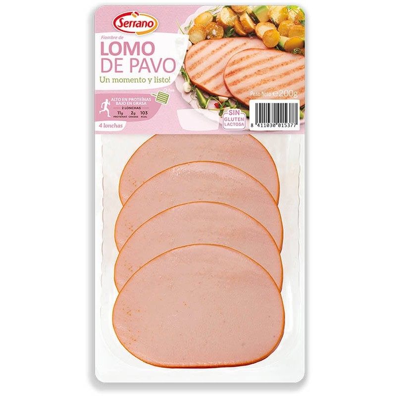 LOMO DE PAVO SERRANO 4 LONCHAS 200 GRAMOS
