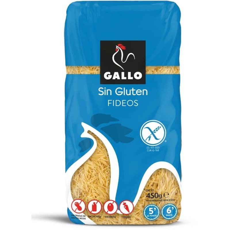 FIDEO GALLO SIN GLUTEN 450 GR