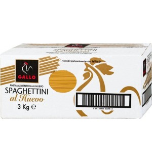 SPAGHETTINI AL HUEVO GALLO 3 KG