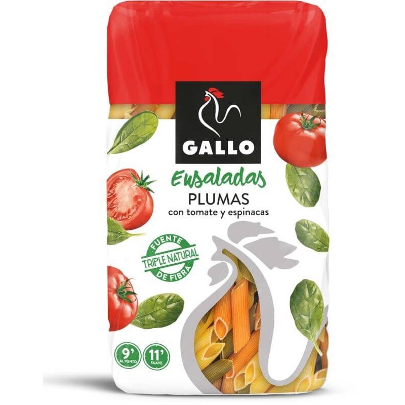 MACARRON GALLO PLUMA ENSALAD.C/VEG.450GR