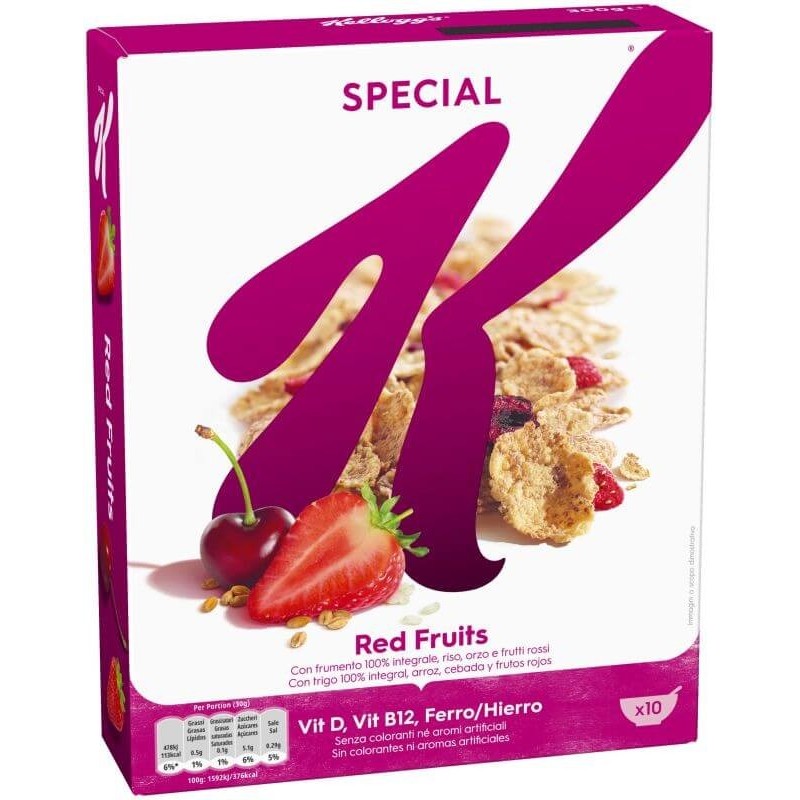 CEREALES KELLOGG'S SPECIAL K FRUTAS ROJAS 300 GR
