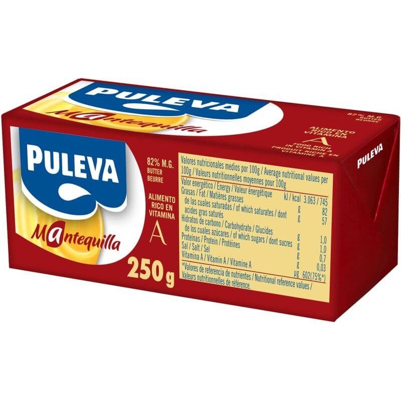 MANTEQUILLA PULEVA S/SAL 250 GR