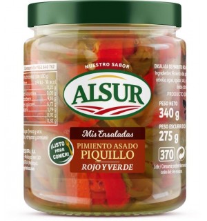 ENSALADA ALSUR DE PIMIENTO DEL PIQUILLO ROJO Y VERDE BOTE 340 GR