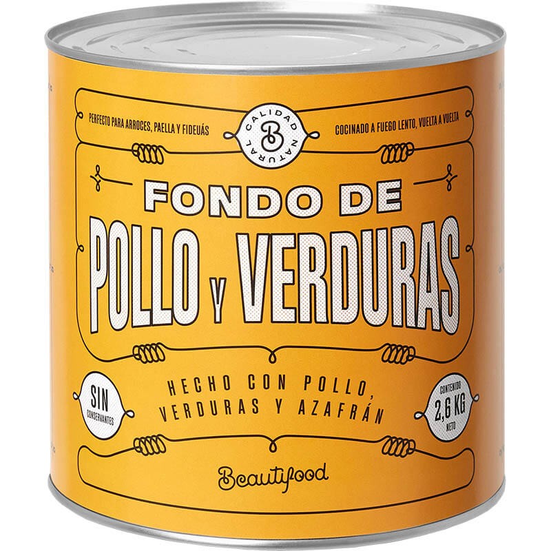 FONDO BEAUTIFOOD POLLO-VERDURAS LATA 2.6 KG