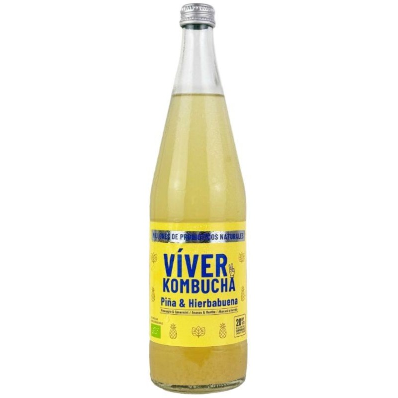 KOMBUCHA VIVER PIÑA-HIERBAB. BT. 700 ML