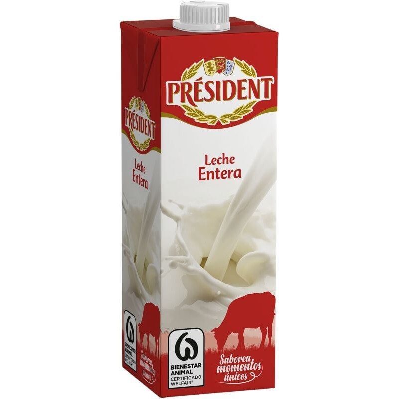 LECHE PRESIDENT ENTERA BK. 1 L