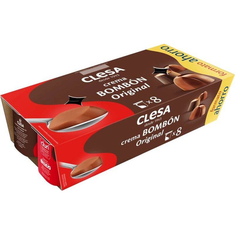 YOGUR CREMA BOMBON CLESA 125 GR PACK 8