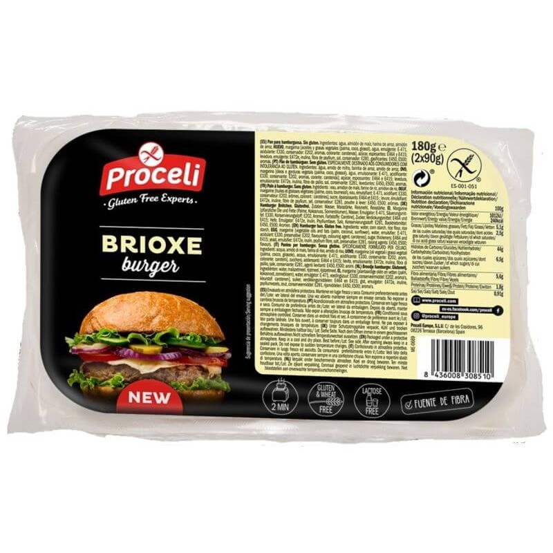 BURGUER BRIOXE PROCELI SIN GLUTEN. 2UN 180GR