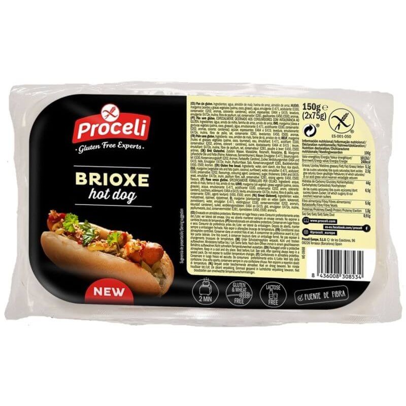 HOT DOG BRIOXE PROCELI SIN GLUTEN. 2UN 150GR