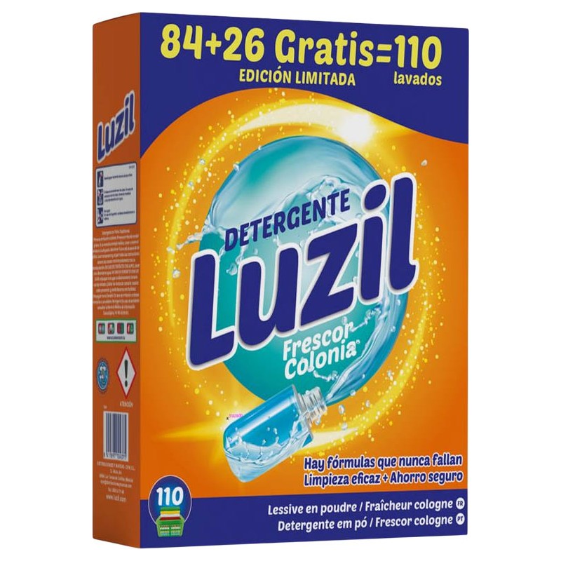 DETERGENTE LUZIL COLONIA MALETA 84+26D 6.99K