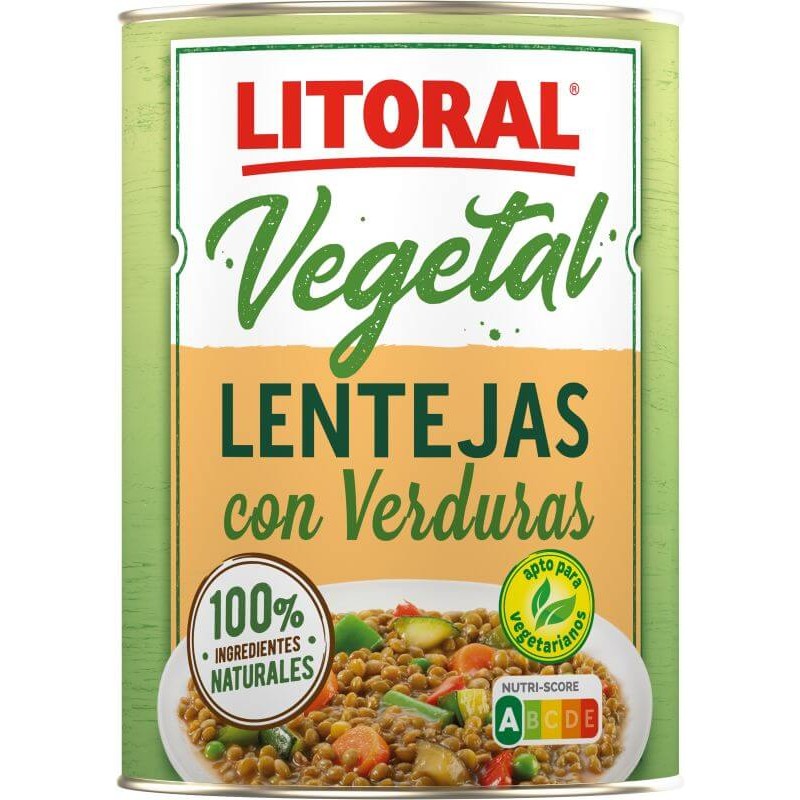 LENTEJAS LITORAL CON VERDURAS 425 GR