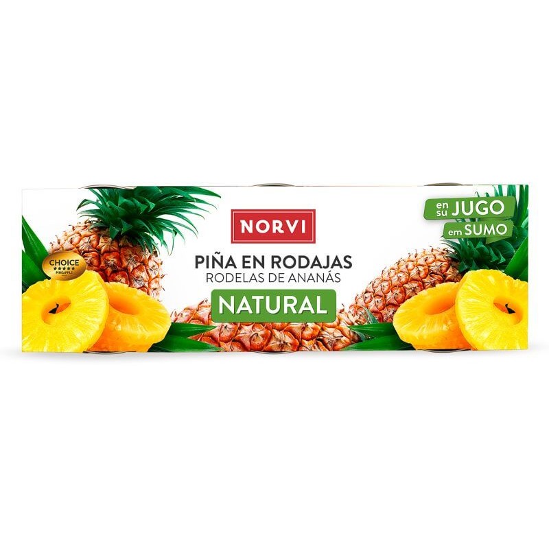 PIÑA NORVI RODAJAS JUGO 136 GR PK-3