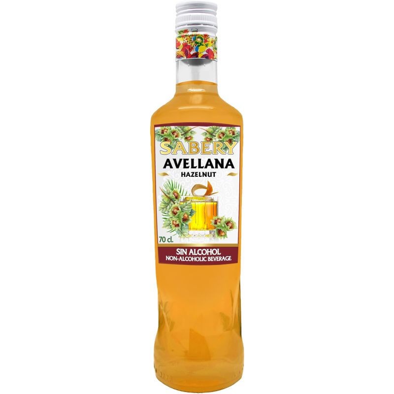 LICOR SABERY AVELLANA SIN ALCOHOL 70 CL