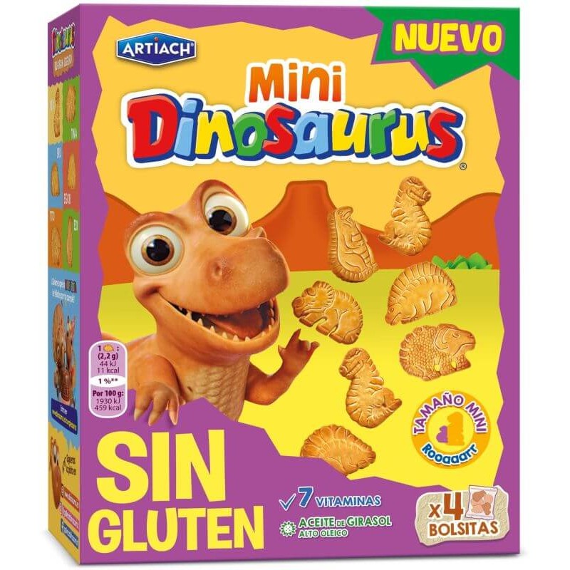 GALLETAS ARTIAC.MIN.DINOSAUR.SIN GLUTEN.160G