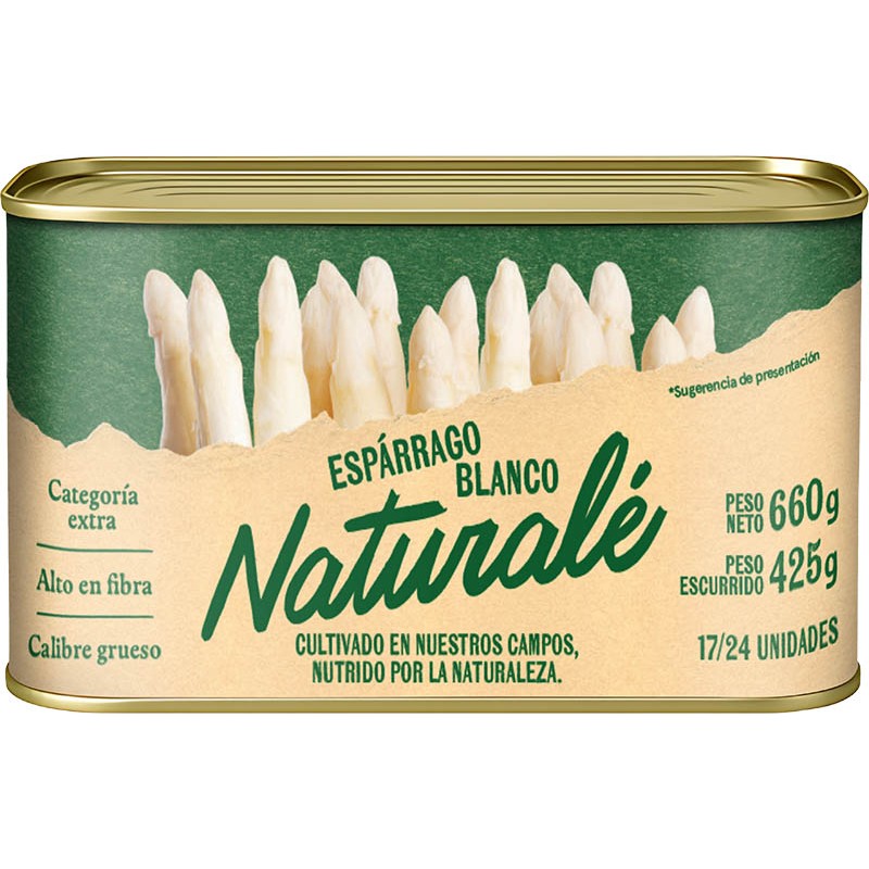 ESPARRAGOS BLANCOS NATURALE LATA 17/24 660 GR