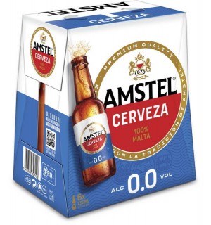 CERVEZA AMSTEL 0,0% BT. 25 CL PK-6