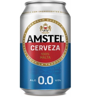 CERVEZA AMSTEL 0,0 LATA 33 CL