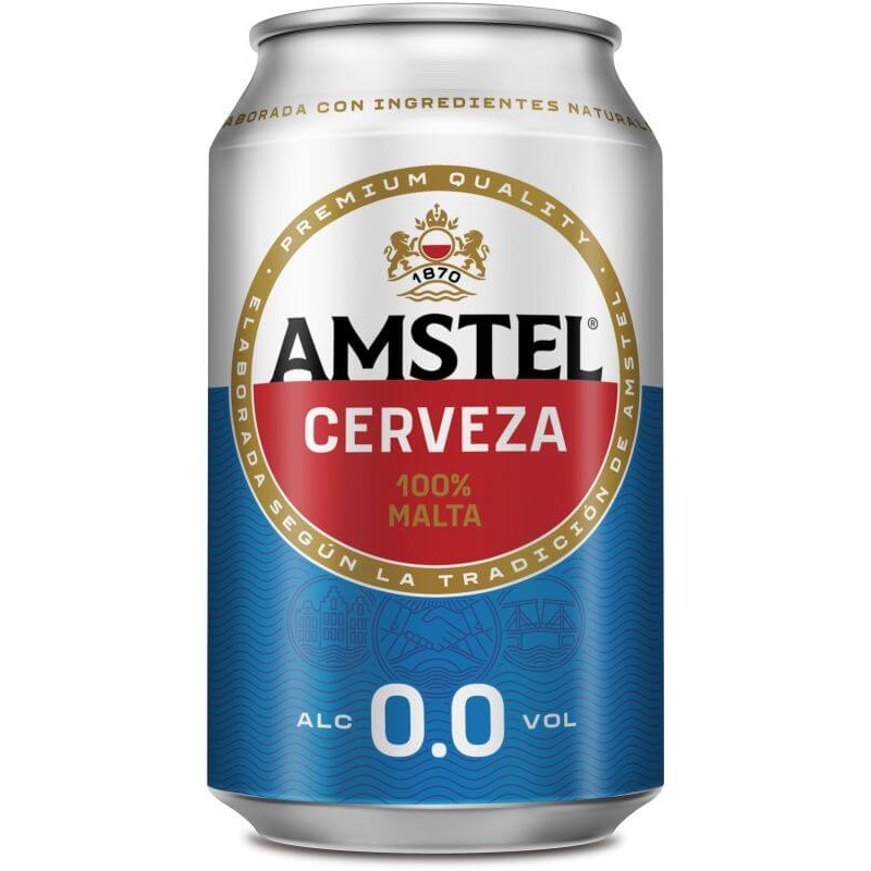CERVEZA AMSTEL 0,0 LATA 33 CL