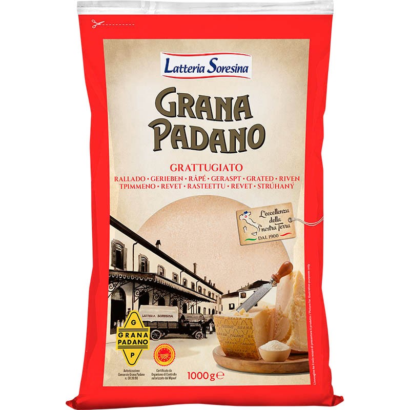 QUESO SORESINA GRANA PADANO RALLADO 1 KG