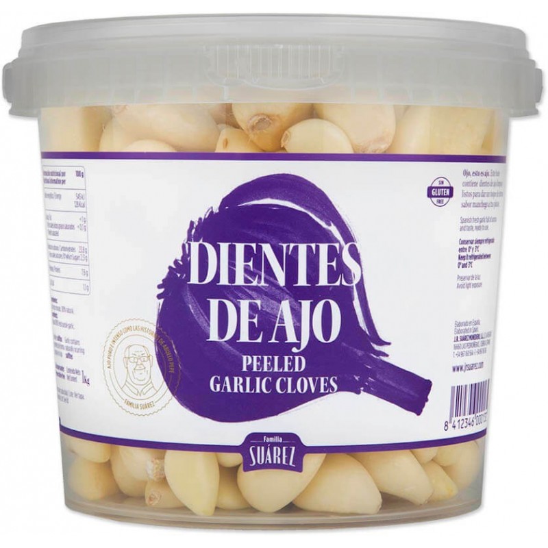 DIENTES DE AJO PELADOS FAMILIA SUAREZ - JR CUBO 1 KG